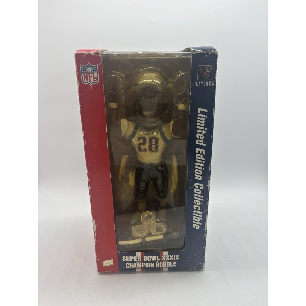 Corey Dillon New England Patriots Bobble Head 3x Super Bowl Champs Champions NIB